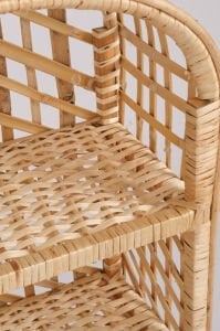 Dekoratif Hasır Raf Kitaplık Kapaklı