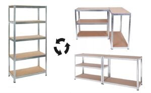 Hafif Yük Rafı 5 Katlı Galvaniz