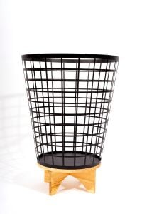 Ayaklı Yuvarlak Metal Teşhir Sepeti