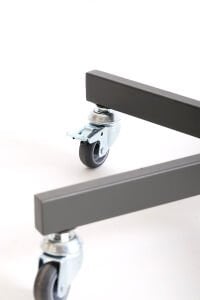 5 Katlı Etiketlikli Döner Teşhir Standı ve Metal Duvar Reyonu Delikli Arka Panel H:206 L:90 Delikli Saca Geçme Etiketli Spot Tel 20 cm