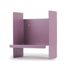 Mor Metal Duvar Rafı - Masa Üstü Kitaplık ve Çok Amaçlı Ofis Düzenleyici 21x30 cm