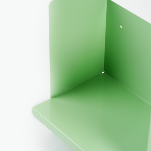 Yeşil Metal Duvar Rafı - Masa Üstü Kitaplık ve Çok Amaçlı Ofis Düzenleyici 21x30 cm