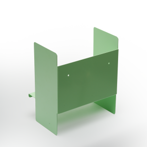 Yeşil Metal Duvar Rafı - Masa Üstü Kitaplık ve Çok Amaçlı Ofis Düzenleyici 21x30 cm