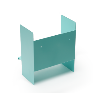 Mavi Metal Duvar Rafı - Masa Üstü Kitaplık ve Çok Amaçlı Ofis Düzenleyici 21x30 cm