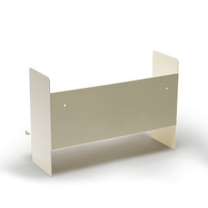 Beyaz Metal Duvar Rafı - Masa Üstü Kitaplık ve Çok Amaçlı Ofis Düzenleyici 21x50 cm