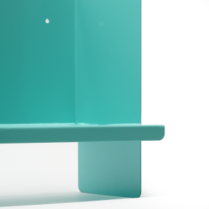 Mavi Metal Duvar Rafı - Masa Üstü Kitaplık ve Çok Amaçlı Ofis Düzenleyici 21x70 cm