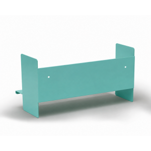 Mavi Metal Duvar Rafı - Masa Üstü Kitaplık ve Çok Amaçlı Ofis Düzenleyici 21x70 cm