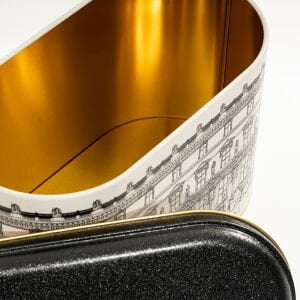 Metal Ekmeklik - Tezgah Üstü Ekmek Saklama Kutusu ve Kapaklı Mutfak Düzenleyici Siyah 34x26x18.5 cm