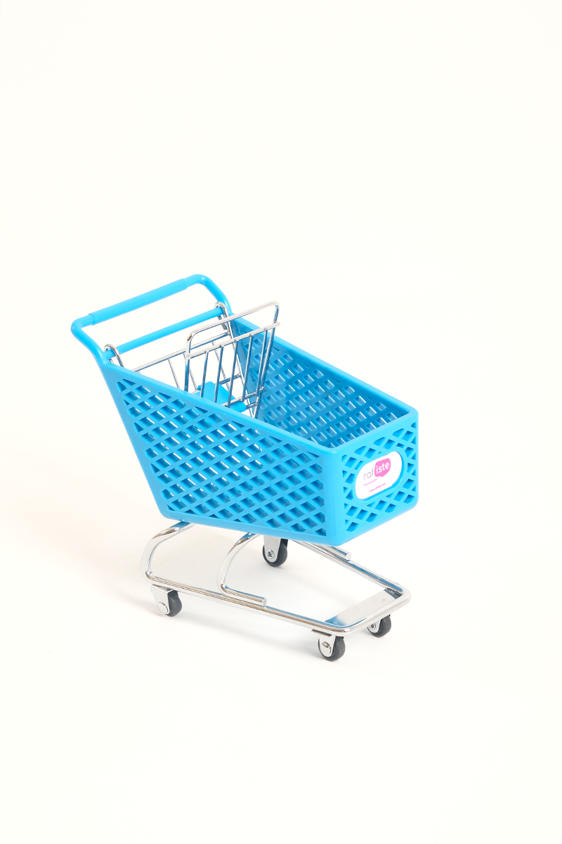 Mini Market Arabası Mavi