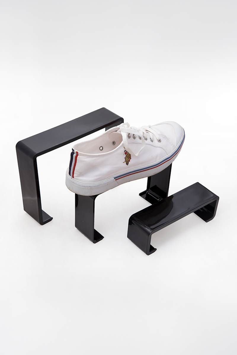Shoe Stand Set of 3 Black