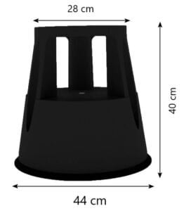 Kaydırmaz Tabure Siyah