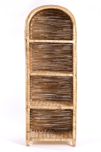 Wicker Shelf Bookcase Decorative Multi-Purpose Shelf (Closed Sides)