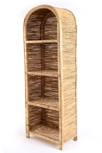 Hasır Raf Kitaplık Dekoratif Çok Amaçlı Raf (Yanları Kapalı)