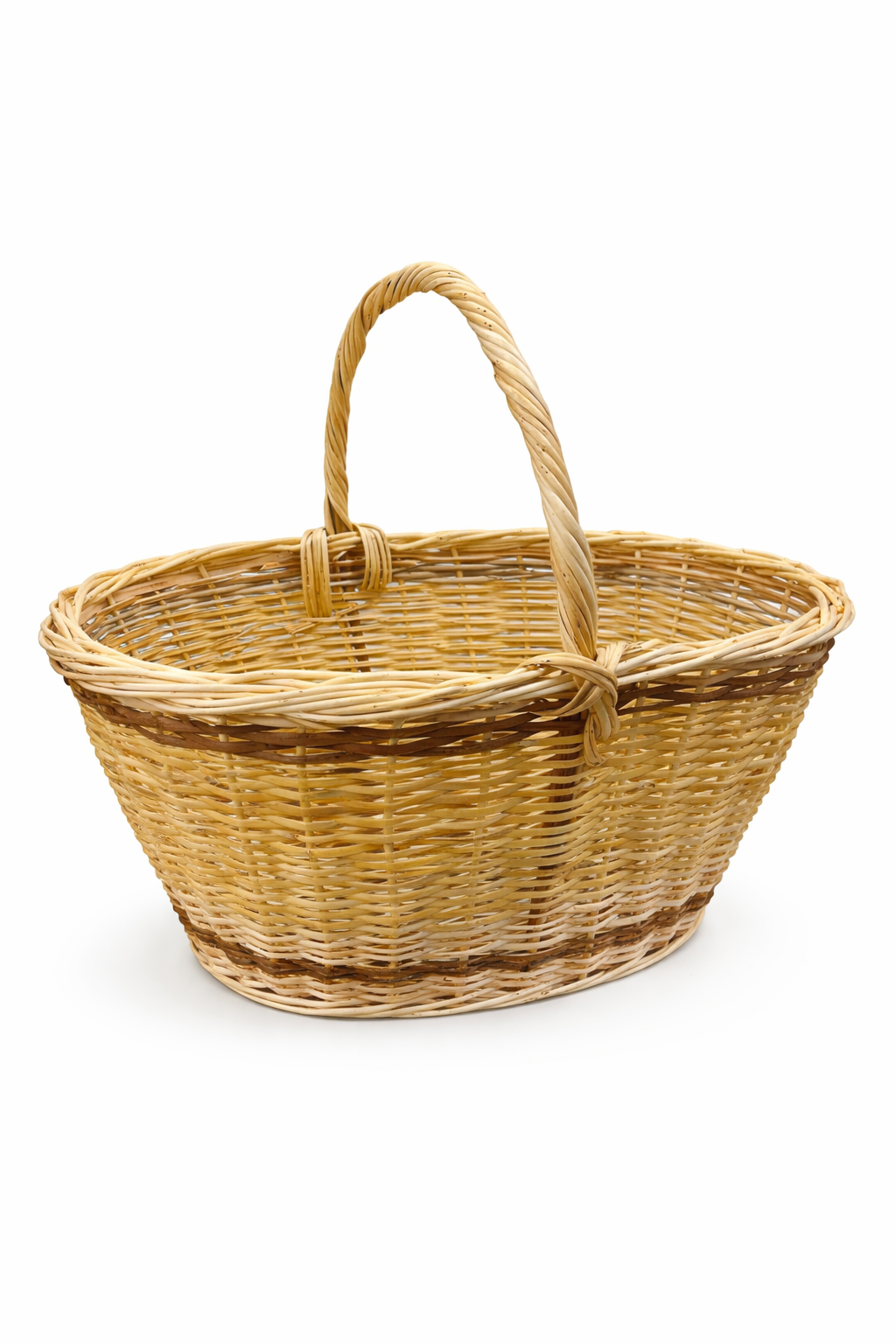 Tek Saç Örgü Hasır Sepet