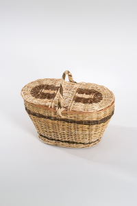 Wicker Picnic Basket with Lid
