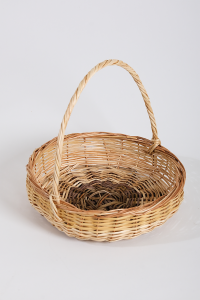 Round Wicker Christmas Basket