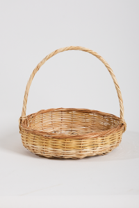 Round Wicker Christmas Basket