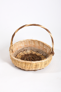 Round Wicker Christmas Basket