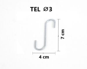 S Hook 50 mm 10 Pack