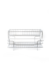 Dish Rack Dish Basket 2 Tier Plate Rack Small Heart Model Chrome