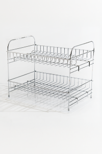 Bulaşıklık Bulaşık Sepeti 2 Katlı Tabaklık Reyhan Model Krom