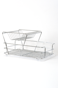 Bulaşıklık Bulaşık Sepeti 2 Katlı Tabaklık Krom
