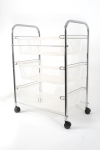 3 Tier Vegetable Rack Chrome Transparent