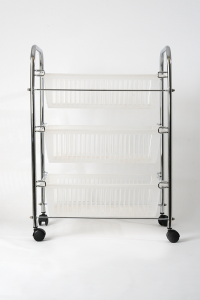 3 Tier Vegetable Rack Chrome Transparent