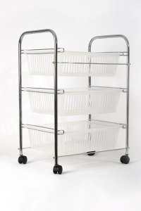 3 Tier Vegetable Rack Chrome Transparent