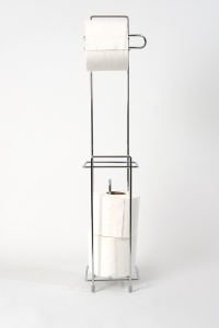 Toilet Paper Holder Spare Square Chrome