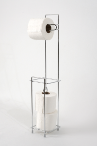 Toilet Paper Holder Spare Square Chrome