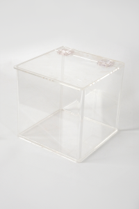 Menteşe Kapaklı Kare Teşhir Kutusu