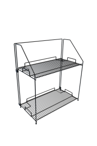 Akroraf 2'li Siyah Metal Özel Tasarım Çok Amaçlı Raf  Mutfak Banyo Dekoratif Raf