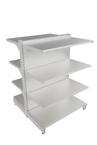 Metal Double Sided Shelf 1430x1000x500 mm White