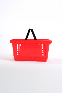 Plastic Market Hand Basket 22 L Red