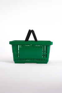 Plastic Market Hand Basket 22 L Green