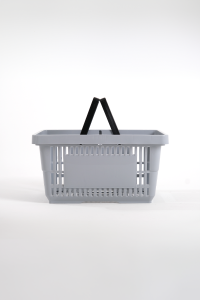Plastic Market Hand Basket 22 L Gray