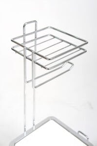 Toilet Paper Holder with Trash Can and Trash Can White