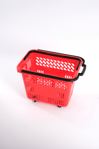 Tekerlekli Market Sepeti (Tekerlekli Alışveriş Sepeti) 54 L Kırmızı