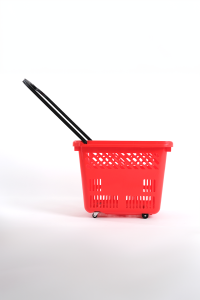 Tekerlekli Market Sepeti (Tekerlekli Alışveriş Sepeti) 54 L Kırmızı