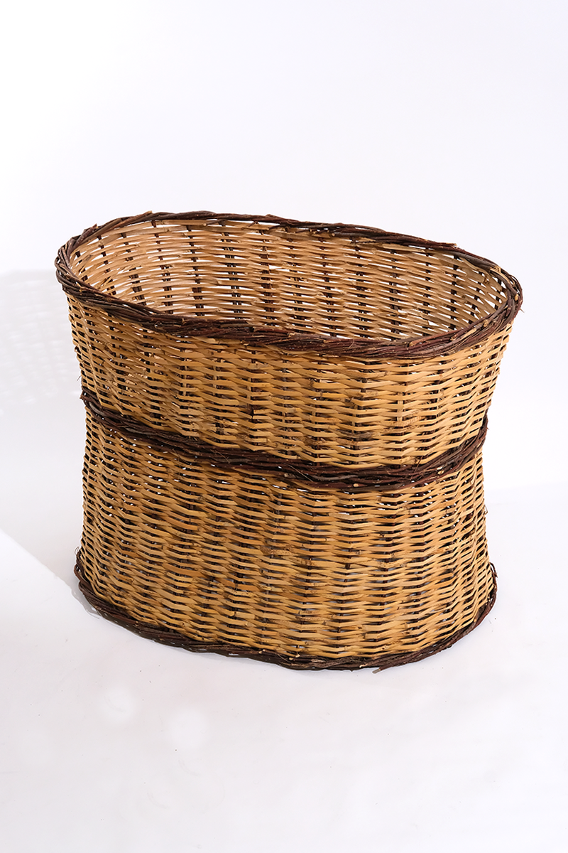 Oval Ayaklı Hasır Örgü Teşhir Raf Reyon Tezgah Manav Kuru Yemişçi Yumurta Sepeti