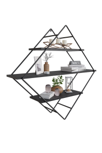 Dekoratif Prizma Duvar Huş Ağacı Raflı Özel Tasarım