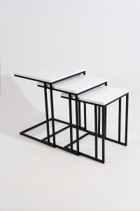 White 3-Piece Nesting Table