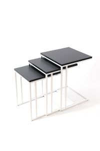 Siyah 3'lü Zigon Sehpa