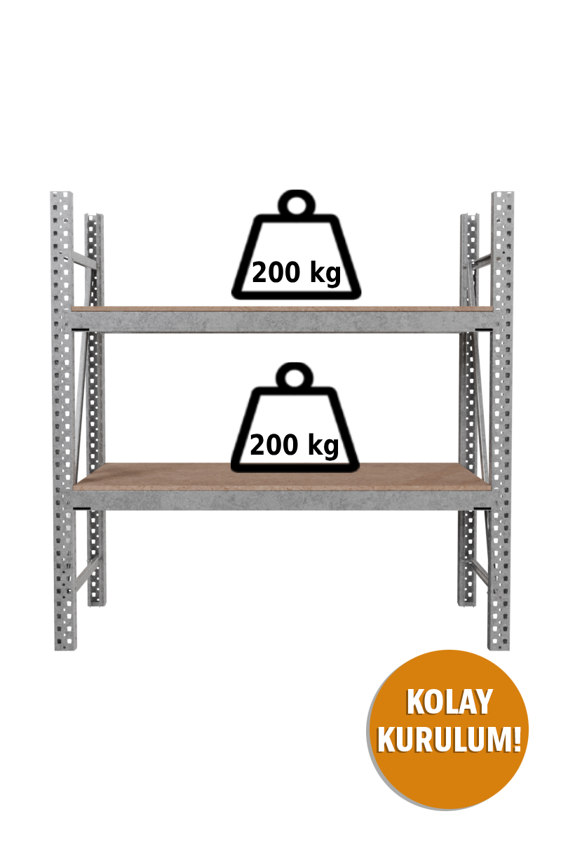 Ağır Yük Raf Ünitesi 2'li H1800