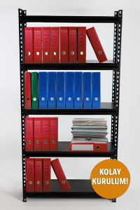 5 Katlı Hafif Yük Raf Ünitesi Siyah 45x93