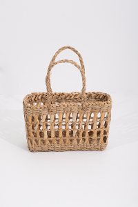 Open Weave Straw Beach Bag