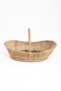 Flat Single Hair Braided Wicker Basket