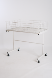 Wheeled Display Basket White