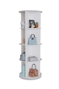 360 derece Dönen Dolap Teşhir Standı, Kitaplık, Ayakkabılık, Çantalık Çok Amaçlı Raf